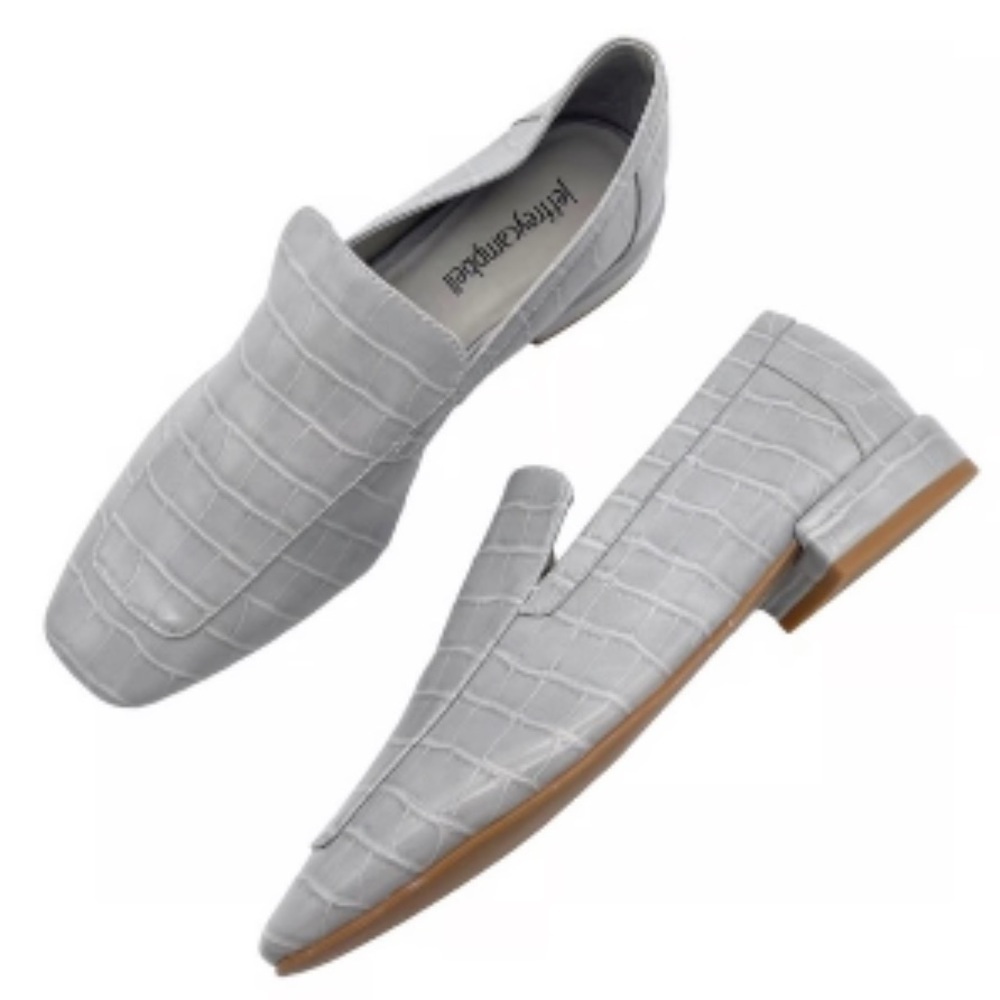 NEW JEFFREY CAMPBELL MARKO CROC EMBOSSED LOAFER IN GREY CROC SIZE 10 - Picture 6 of 16